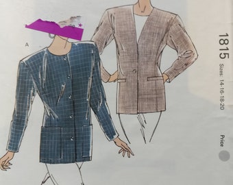 Kwik Sew Misses Jacket Pattern 1815