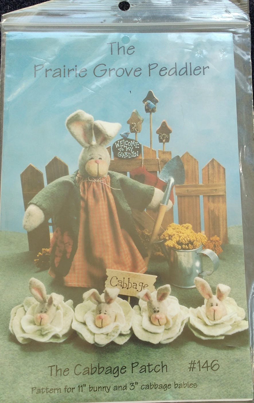 Bunny and Cabbage Patch Pattern by the Prairie Grove Peddler - Etsy