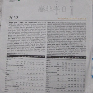 Vogue Misses Wardrobe Pattern 2052 - Etsy