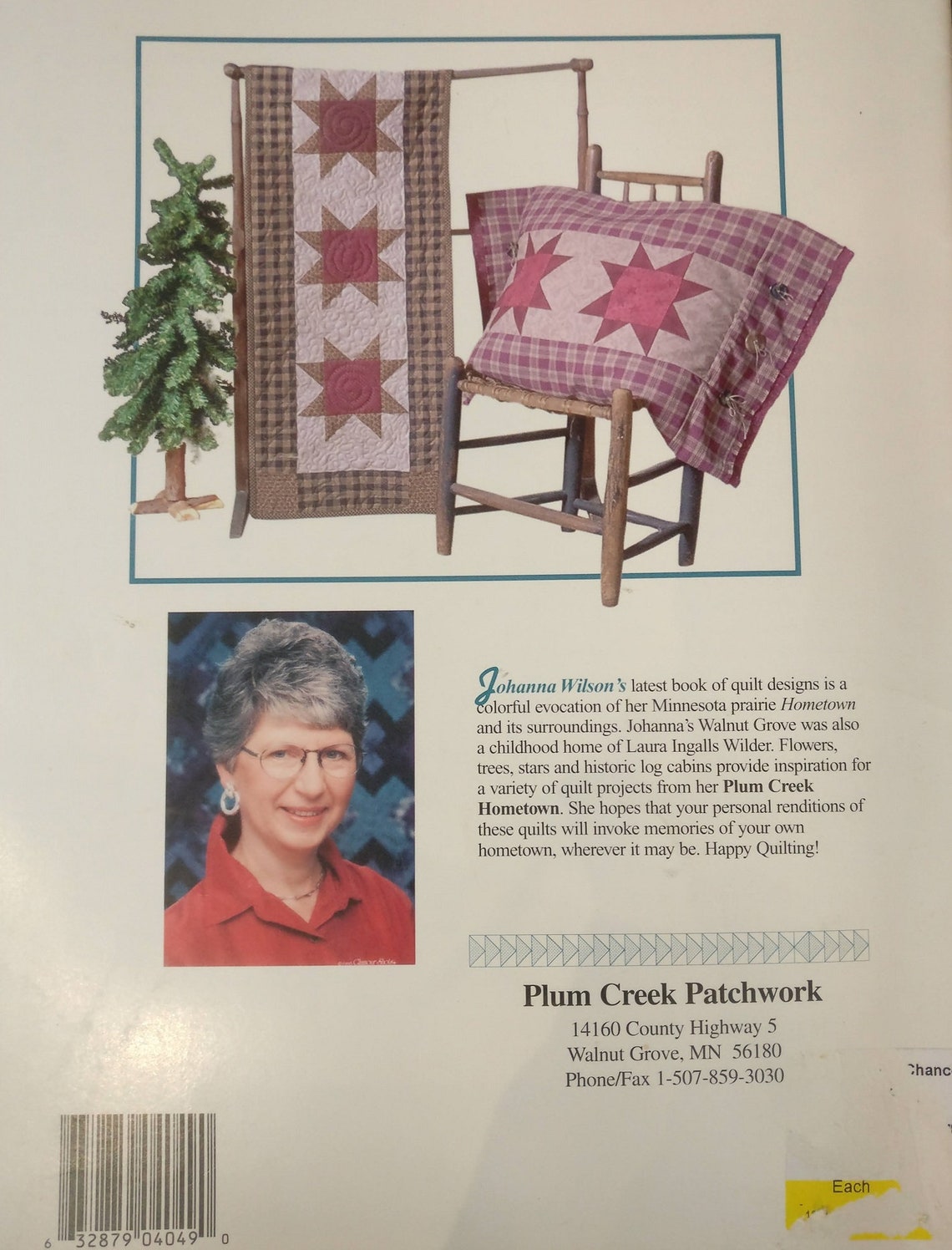Plum Creek Hometown Quilt Book by Johanna Wilson Etsy