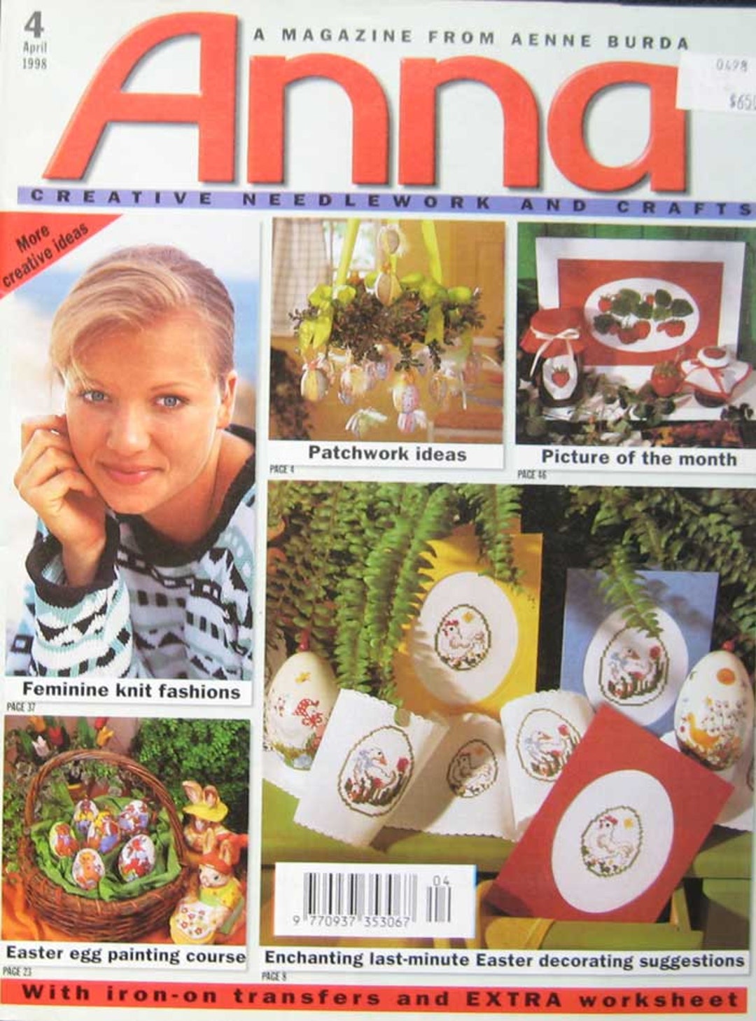 Anna Burda Needlework and Craft Magazine April 1998 Etsy