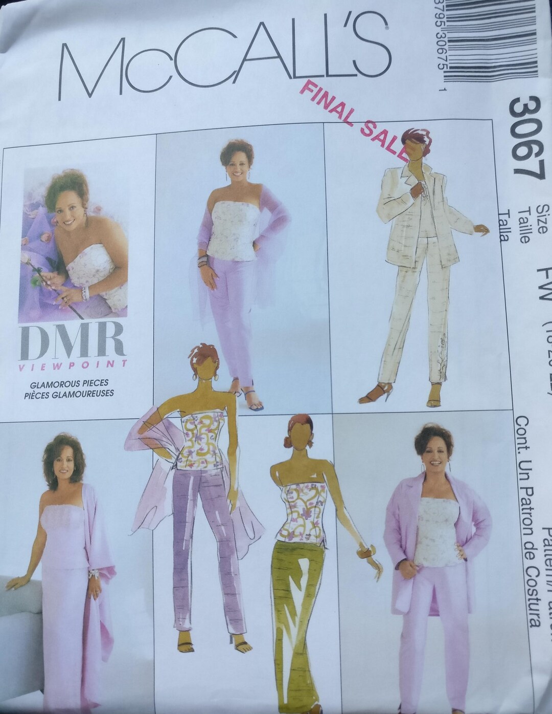 Patron De Couture McCall's 3067 - Pour Veste, Bustier, Pantalon, étole, Jupe, Tailles 8-12 Ou 18-22