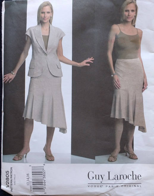 Vogue Paris Original Jacket Skirt Pattern Guy Laroche 2805 - Etsy