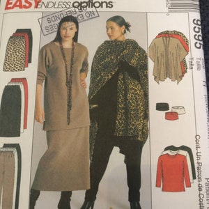 May include: A sewing pattern for a long skirt, a top, and a cape. The pattern is from McCall's and is called "Easy Endless Options". The pattern is for sizes 22-24. The pattern is for a woman's garment.