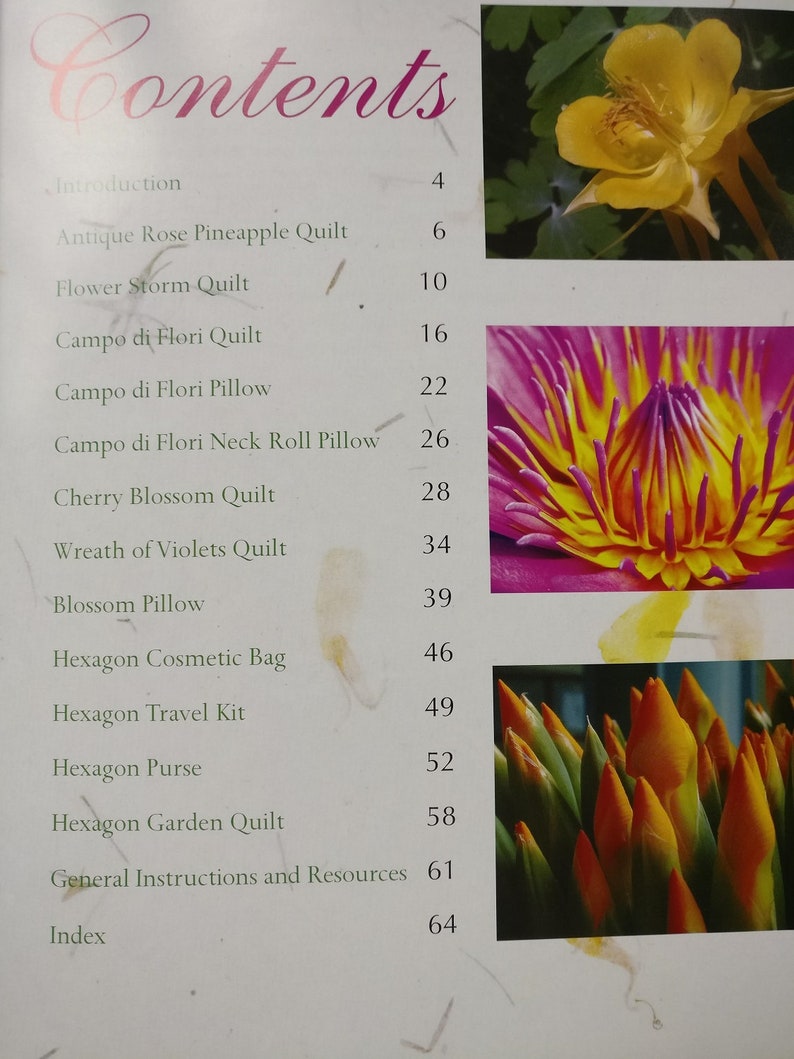 A Floral Affair Quilt Pattern Book by Jennifer Rounds and Etsy