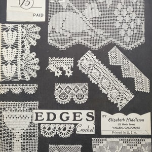 Crochet Edges Pattern Book by Elizabeth Hiddleson Volume 15