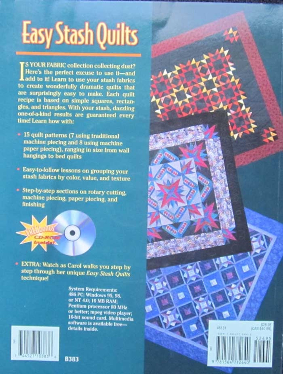 Easy Stash Quilts Quilting Pattern Book by Carol Doak Etsy
