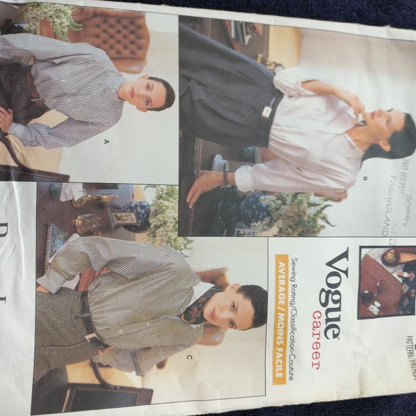 Vogue Career Shirt Pattern 2136 Ralph Lauren