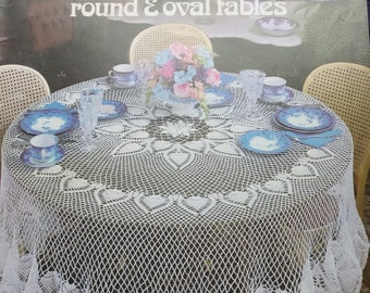 Crocheted Tablecloths For Round and Oval Tables Pattern Book by Leisure Arts