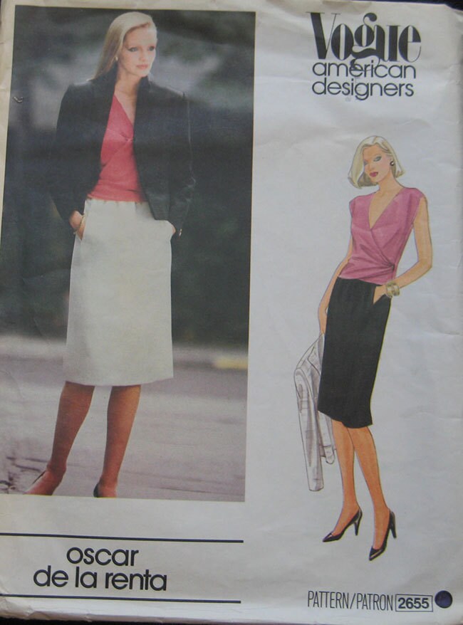 Vogue Oscar De La Renta Skirt Jacket Top Pattern 2655 - Etsy