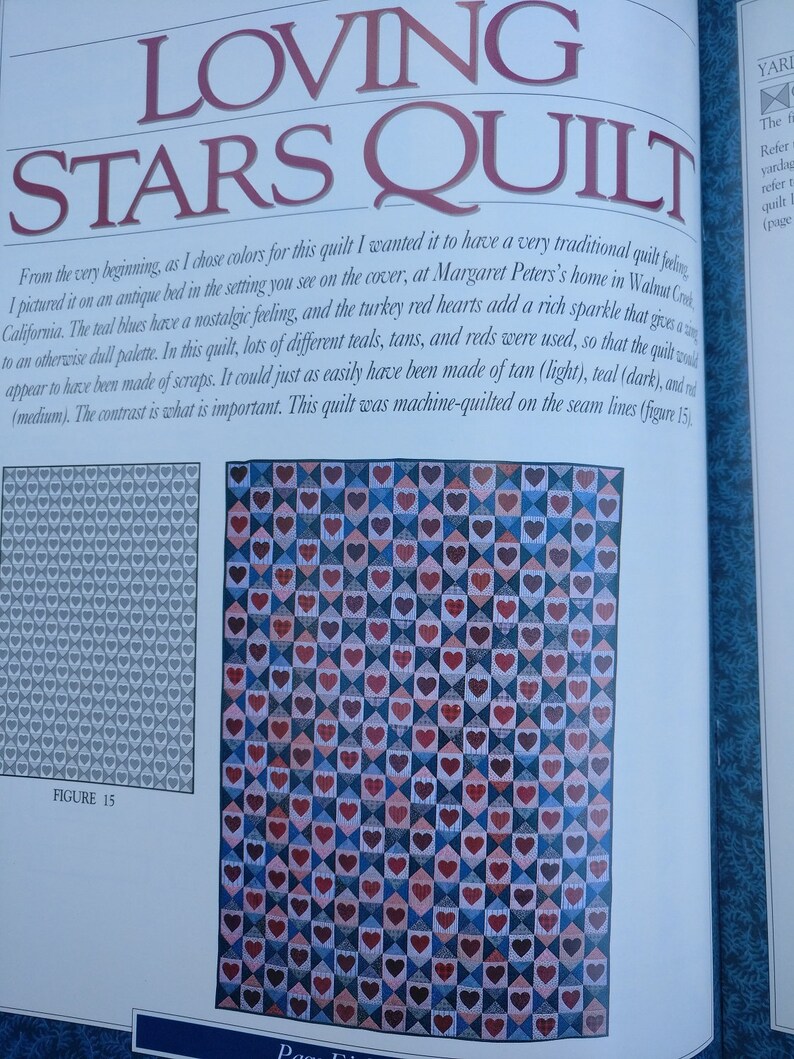 The Stars and Hearts Quilt Pattern Book by Jean Wells Etsy