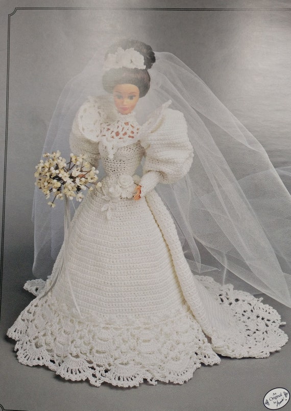 Annies Attic Crochet Bridal Doll Dress Pattern - Etsy
