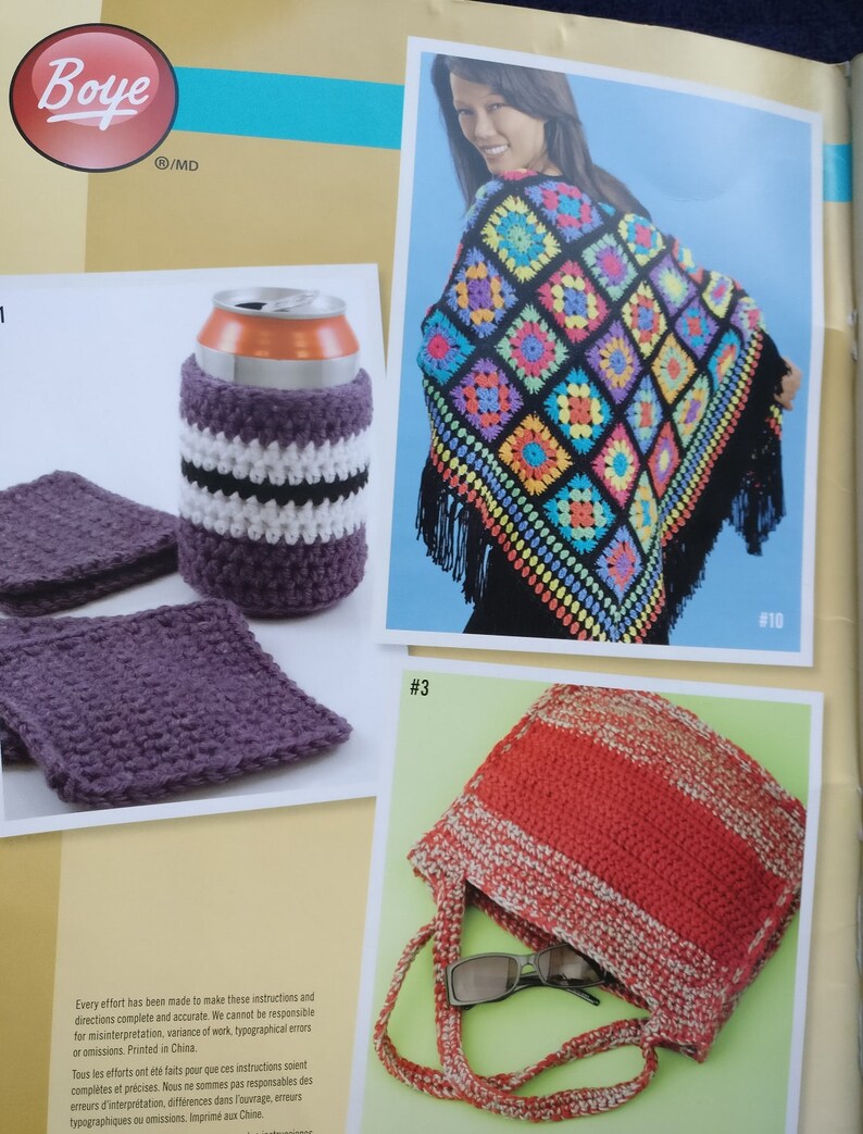 I Taught Myself to Crochet Pattern Book by Boye Etsy