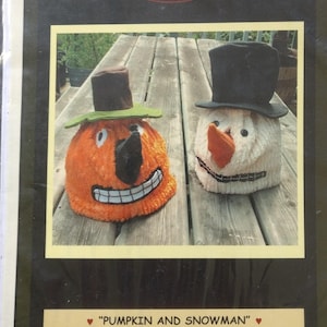 Primitive Pumpkin and Snowman Tea Cozies Pattern by Country Quilts