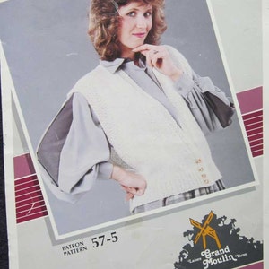 Womens Vest Knitting Pattern Grand Moulin
