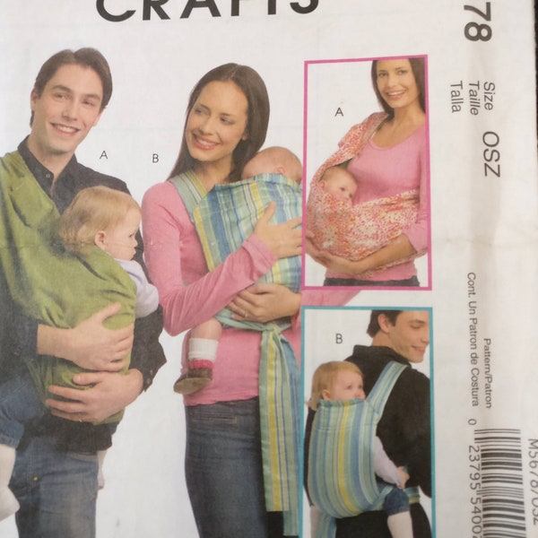 McCalls Crafts Baby Carrier Sling Pattern 5678