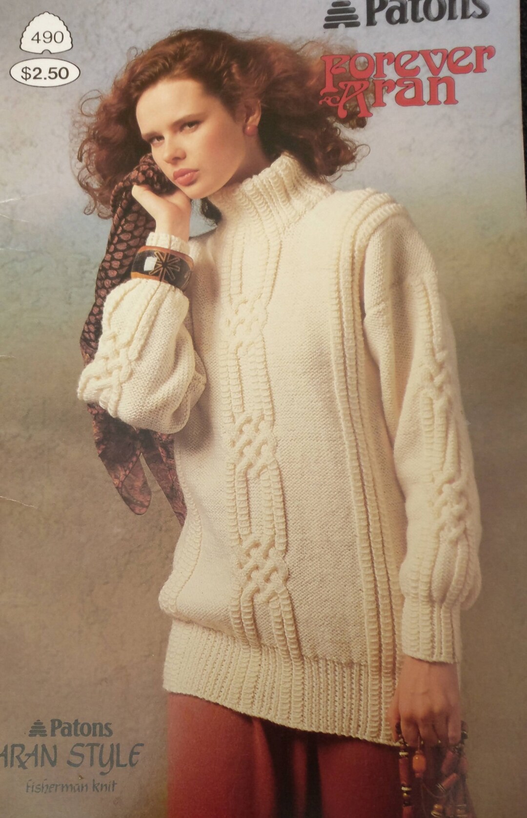 Patons Forever Aran Knitting Pattern Book 490 Etsy