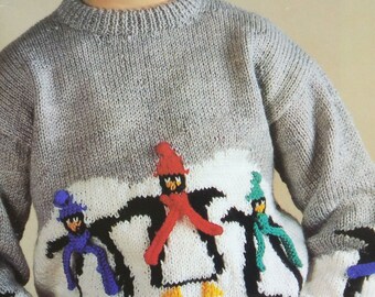 Patons Childrens Winter Sweaters Knitting Pattern Book 693