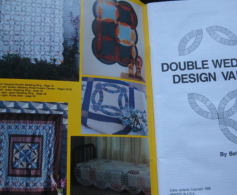Double Wedding Ring Design Variations Quilt Pattern Book by Etsy