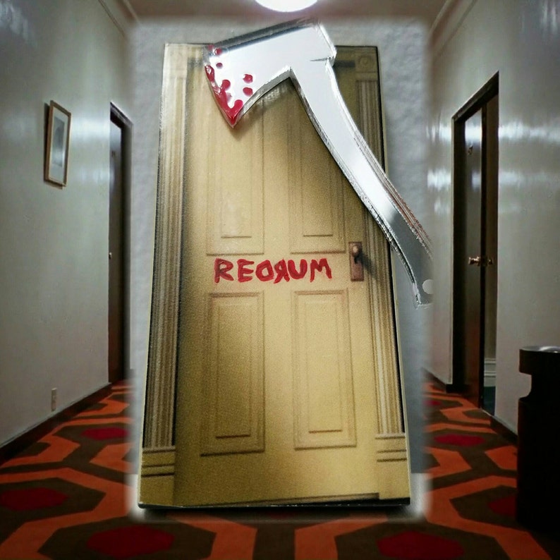Shining Redrum Door Bloody Axe Horror Brooch Pin Etsy