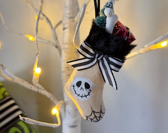 Nightmare before Christmas ornament Jack Skellington mini stocking NMBC