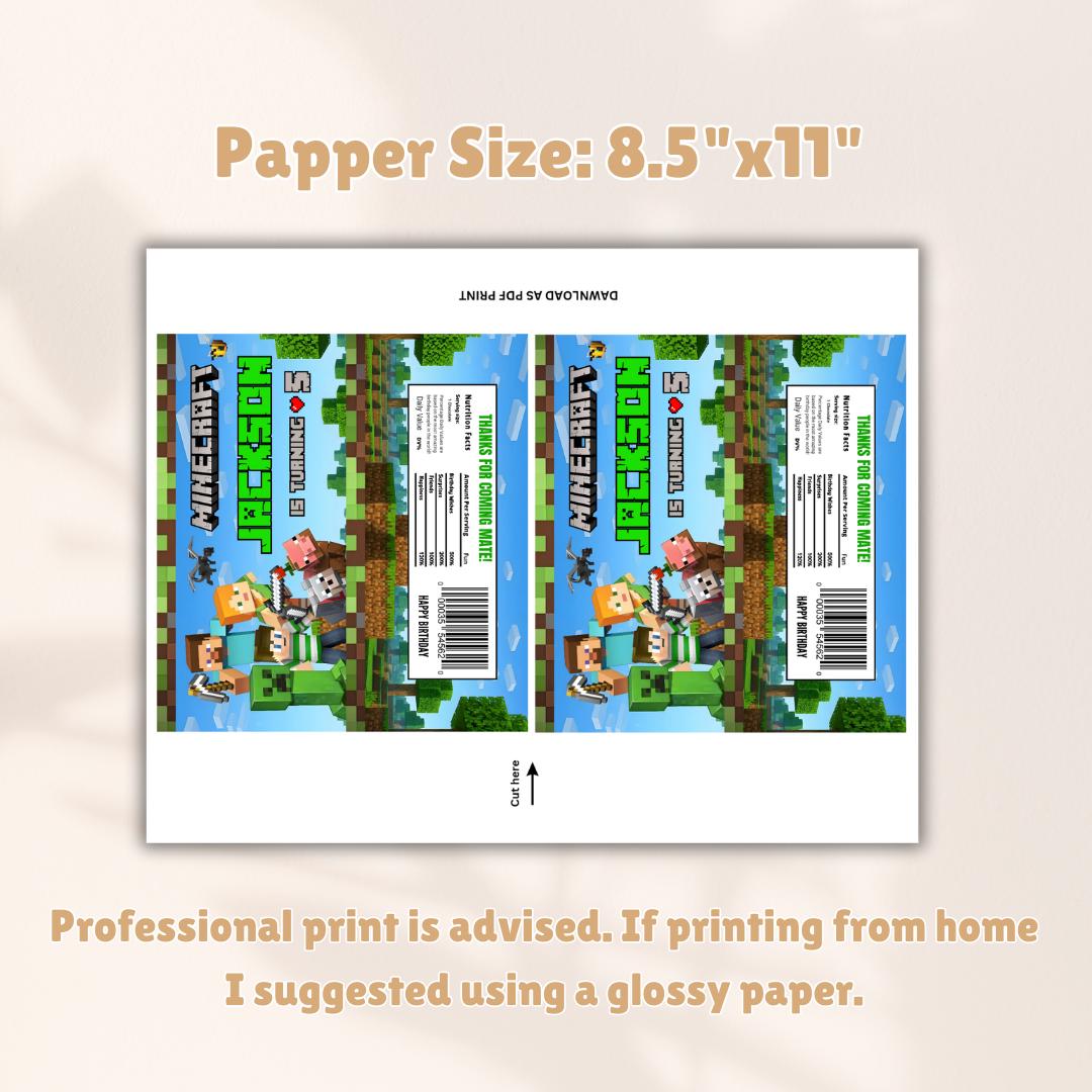 Editable Candy Wrapper Canva Template