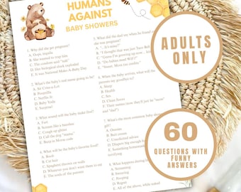 Humans Against  Baby Shower Game A little Hunny Is On The Way People Against Maternity  super funny Game Card Dark Humor Adult Only HUN01
