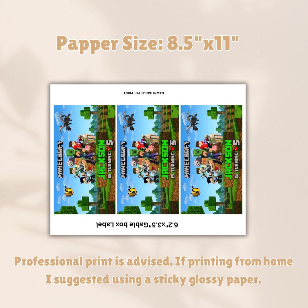 Editable Gable Box Labels