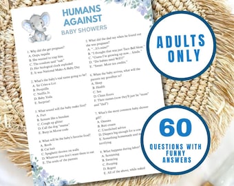 Humans Against  Baby Showers Game People Against Maternity baby shower super funny Game Card Dark Humor Adult Only gender reveal game ELE01