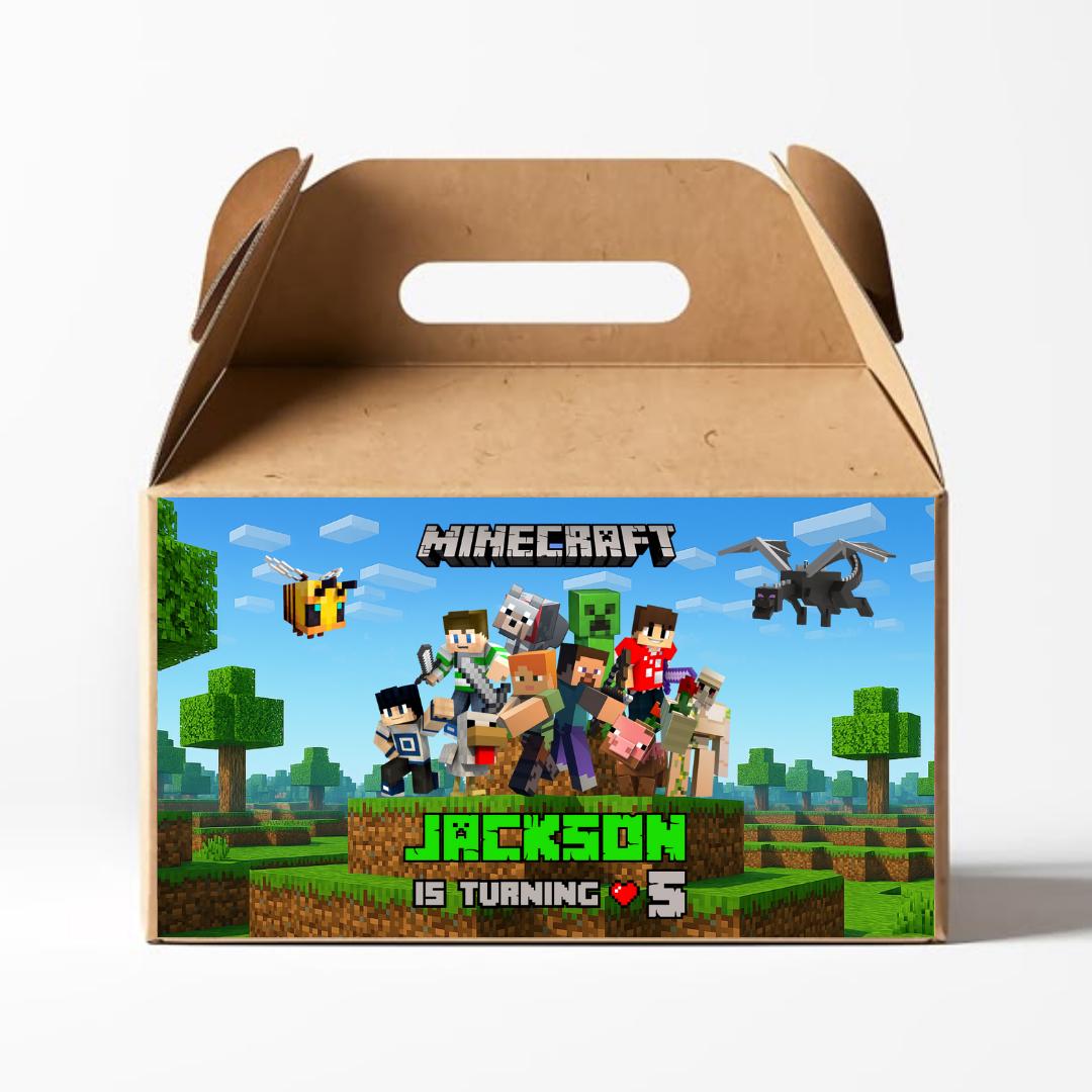 Minecraft Inspired Printable Favor Box Labels Minecraft Inspired Printable Favor Box Labels