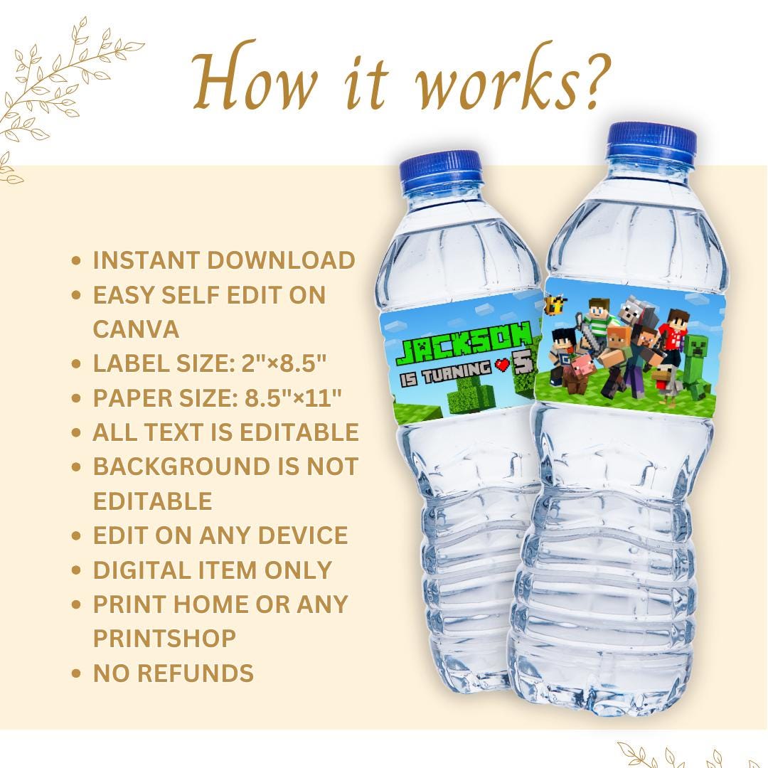 Printable Bottle Wrap