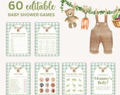 Editable Locally Grown Bundle Games Baby Shower Farmers Market Funny Games Home Grown Clothesline Baby Shower Little Sprout LG01