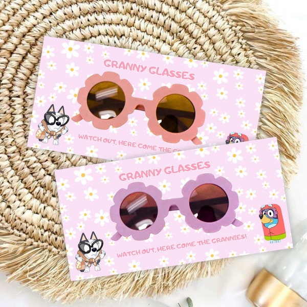 Granny Glasses Bluey Template Etsy