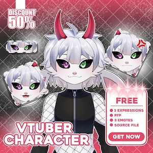Custom Live2D Vtuber Model: Character Design, Rigging & Animation