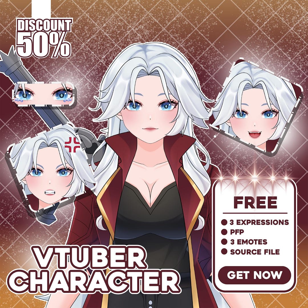 Custom Live2d Vtuber Model: Character Design, Rigging & Animation - Etsy