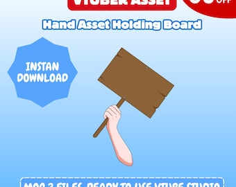 Tablero de sujeción manipulado (Recurso de Vtuber): Mano animada (Archivo MOC3)