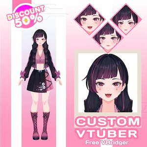 Custom Anime VTuber Model & Live2D Rigging: 6 Free Emotes