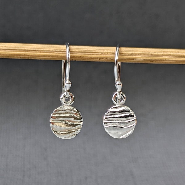 Sterling Silver Dainty Earrings Dot handmade