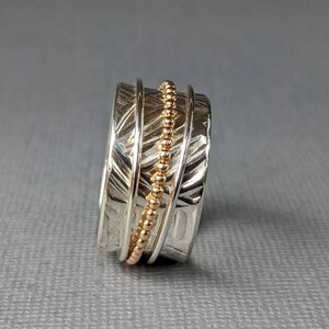 Sterling Silver Wrap Anxiety Spinner Ring handmade