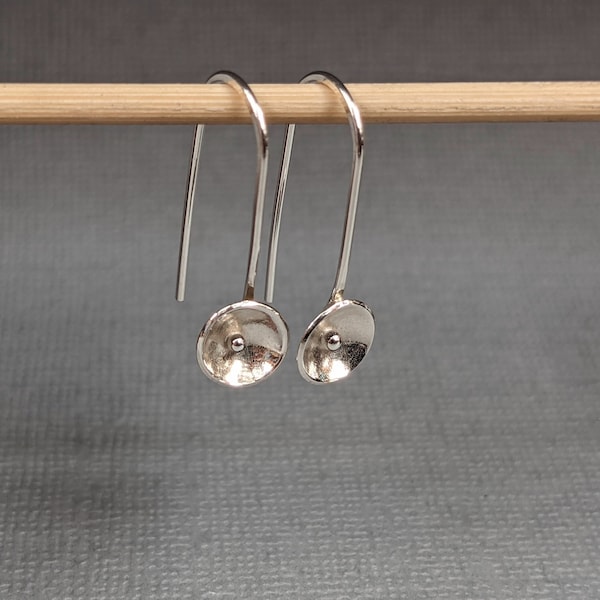 Sterling Silver Spoon Flower Earrings handmade