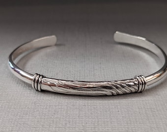 Sterling Silver Wrapped Elevation Cuff handmade