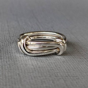 Sterling Silver Nautical Knot Ring Mens