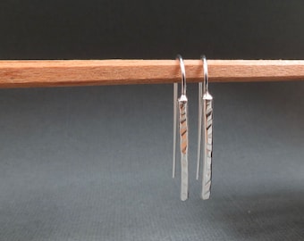 Sterling Silver Bar Earrings handmade