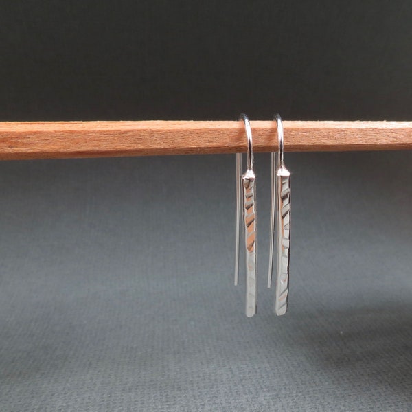 Sterling Silver Bar Earrings handmade