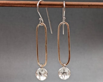 Sterling Silver Gold Boho Dangle Earrings