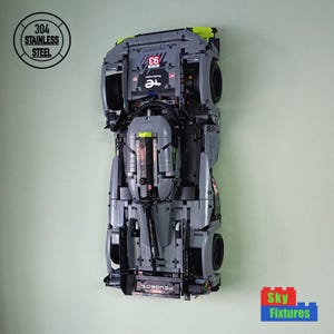 Wall Mount Bracket for LEGO Technic PEUGEOT 9X8 24H Le Mans Hybrid Hypercar 42156