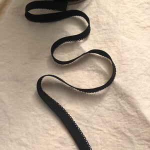 1/2 black lingerie elastic 5-15 yds soft stretch 13mm wide image 5