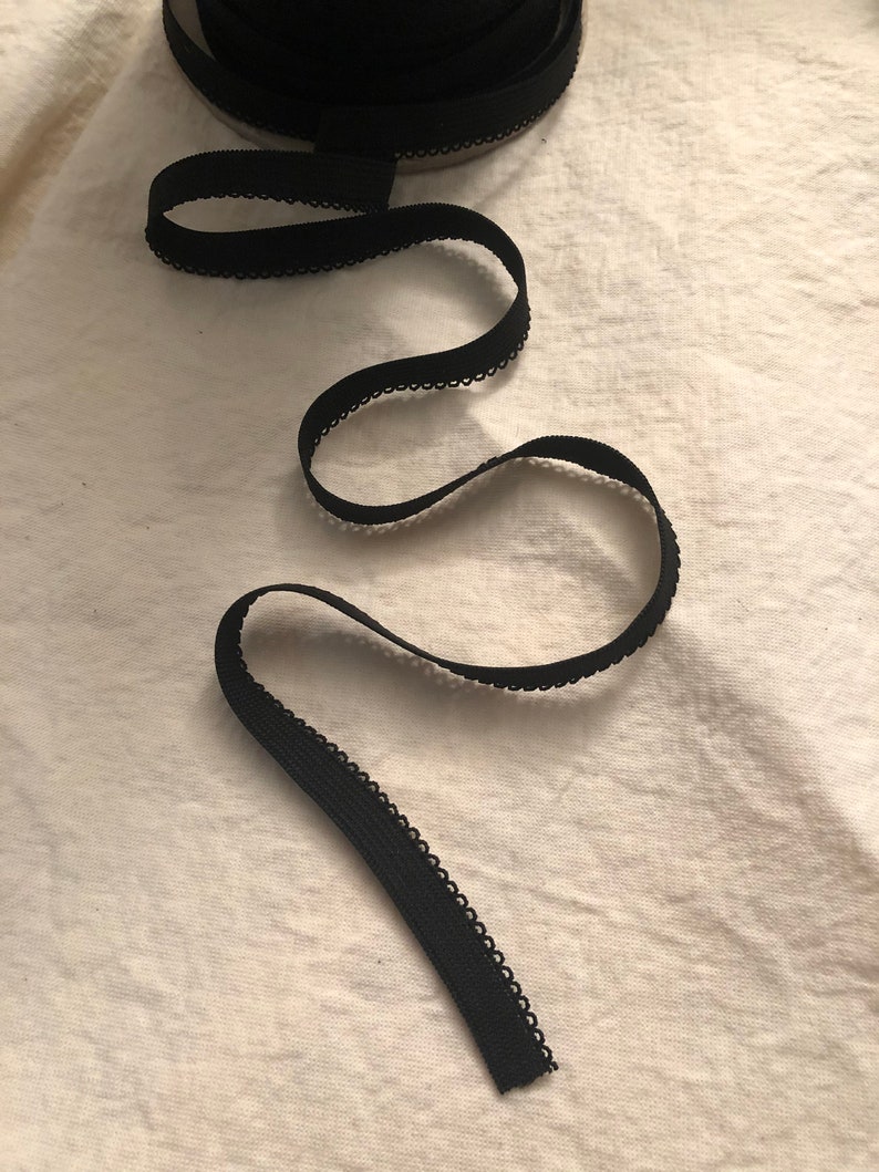 1/2 black lingerie elastic 5-15 yds soft stretch 13mm wide image 5