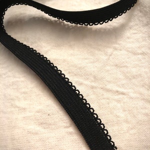 1/2 black lingerie elastic 5-15 yds soft stretch 13mm wide image 4