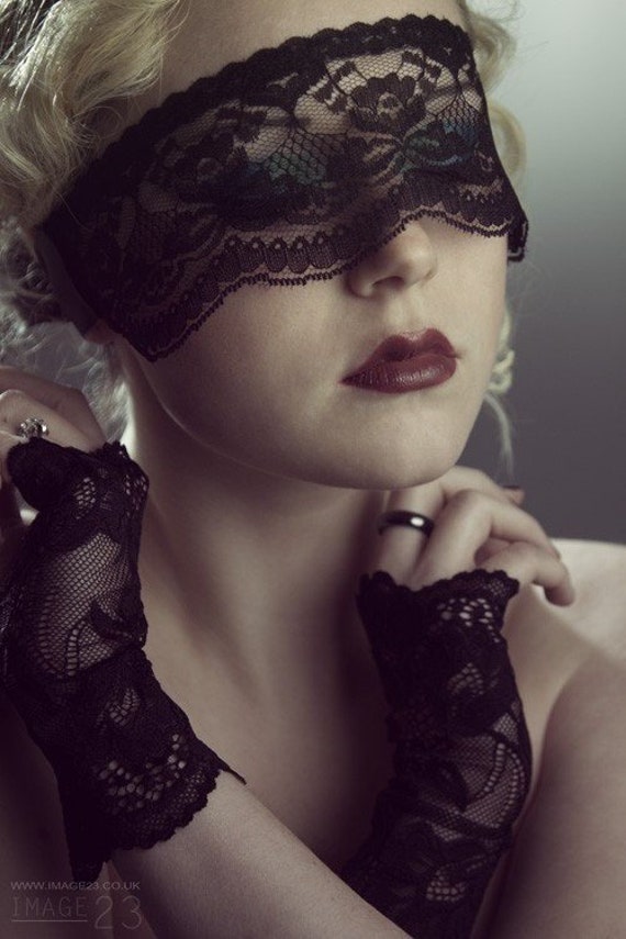 Black Sexy Lace Mask Veil, Sexy Lace Mask Blindfold